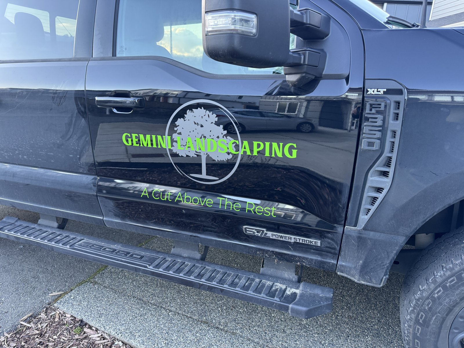 Gemini Landscaping branded truck
