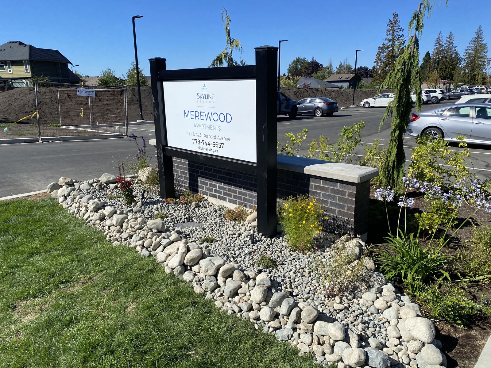 Merewood Apartments entrance landscaping