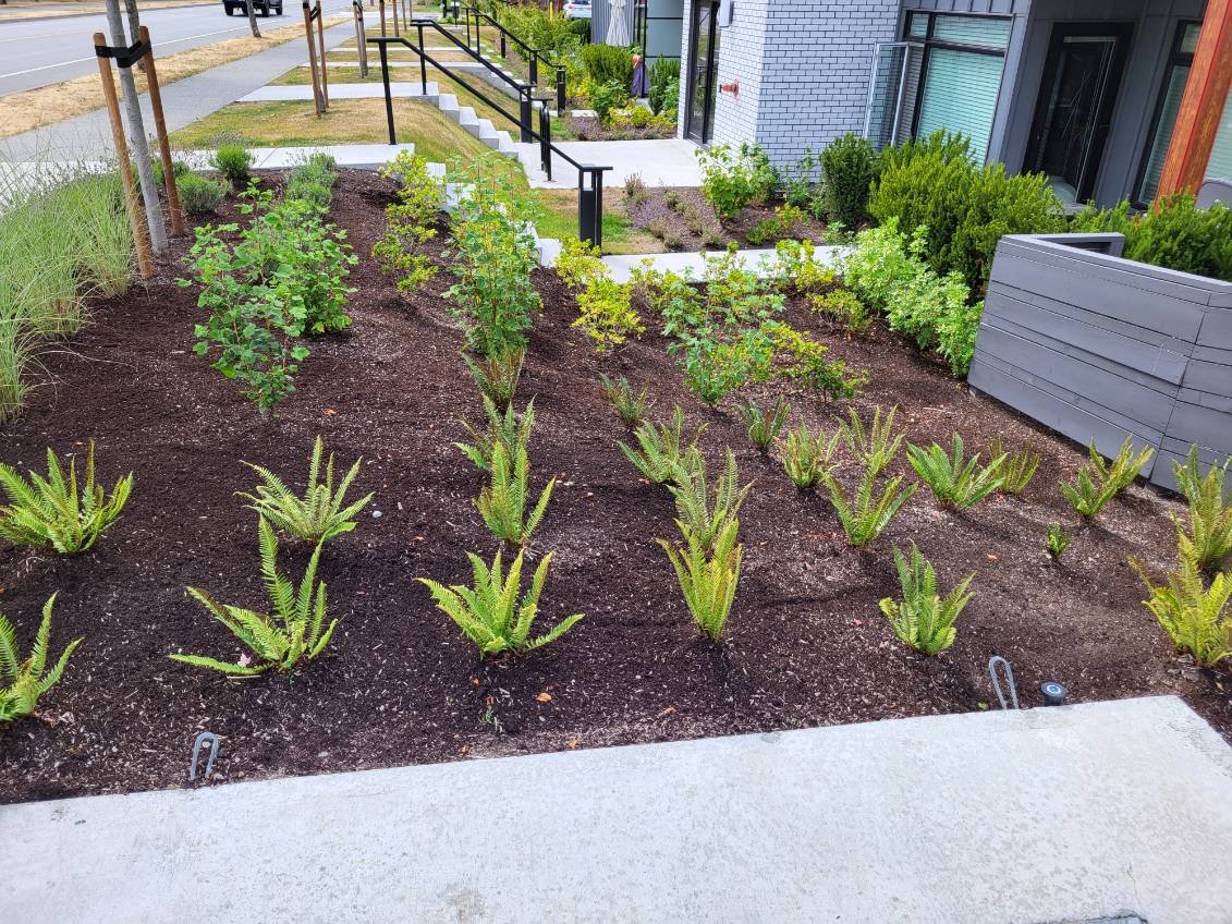 Garden bed installation at apartments